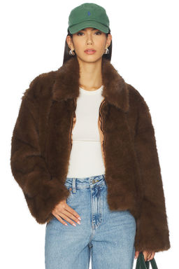Bardot - Sylvie Zip Faux Fur Jacket