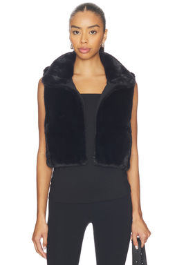Beyond Yoga - On The List Cropped Faux Fur Vest