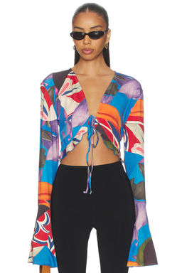 Donde Esteban - Palenque Flores Jersey Blouse