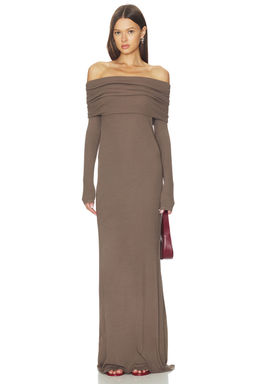 Enza Costa - Silk Rib Off Shoulder Fluid Dress