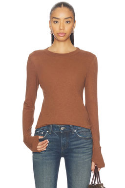 Enza Costa - Cashmere Easy Cuffed Crew Top