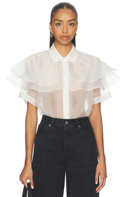 FRAME - Organza Cape Top