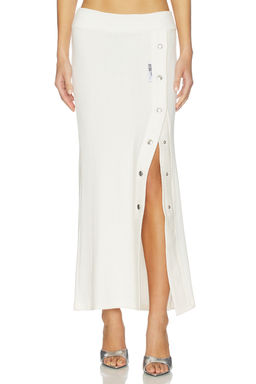 GCDS - Ribbed Snap Long Skirt