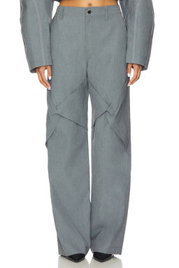Kate Barton - Draped Specialty Denim Trouser