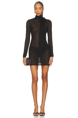 LaQuan Smith - Cross Grain Dress With Pussybow Detail