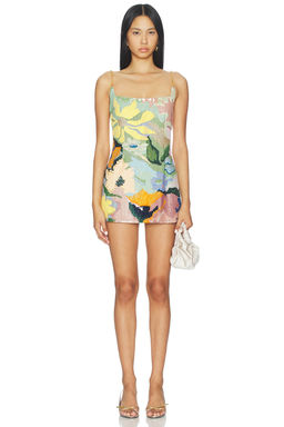 La Fuori - Floral Jacquard Embroidered Mini Dress