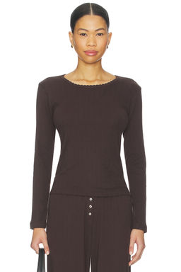 LESET - Pointelle Slim Fit Long Sleeve