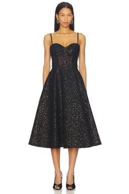 Nadine Merabi - Beaded Embellished Skater Midi Dress