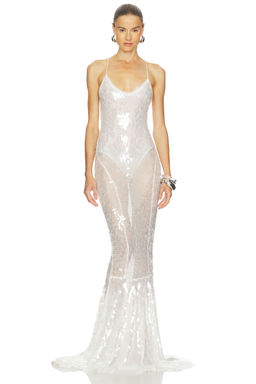 Norma Kamali - Low Back Fara Slip Fishtail Gown