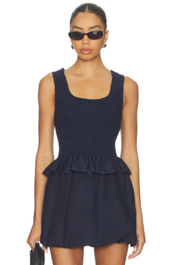 onia - Air Linen Smocked Tank Top