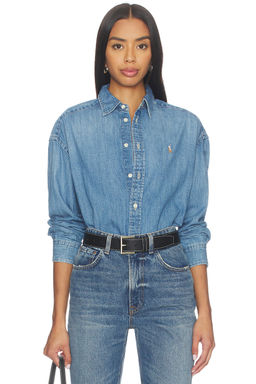 POLO RALPH LAUREN - Denim Long Sleeve Button Front Shirt