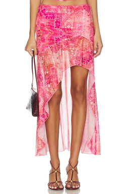 Runaway The Label - Emery Midi Flounce Skirt