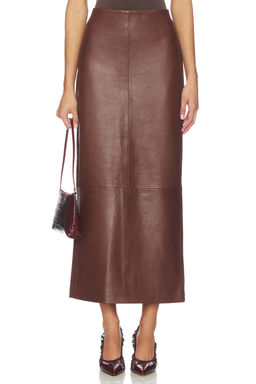 St. Agni - Leather Column Skirt