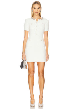 self-portrait - Textured Knit Mini Dress