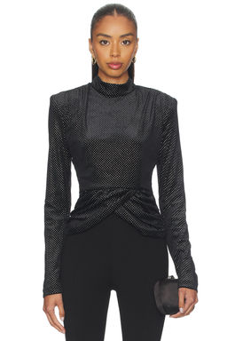 ROTATE - Velvet Draped Top