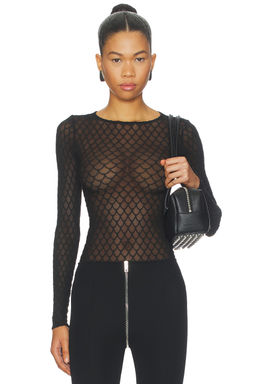 Wolford - Velvet Net Illusion Bodysuit