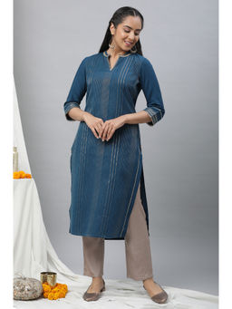 Aurelia - Teal Embellished Festive Kurta