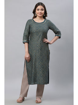 Aurelia - Green Round Neck Kurta