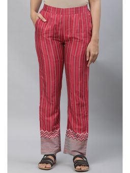 Aurelia - Pink Check Print Narrow Palazzo