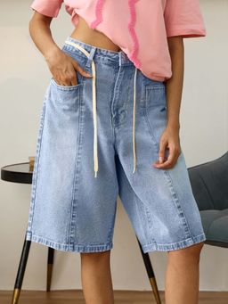 The Souled Store - Originals Denim : Ice Blue Women Shorts