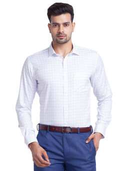 Park Avenue - Checks Medium Blue Formal Shirt