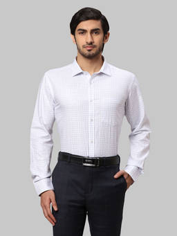 Park Avenue - Checks Light Blue Formal Shirt
