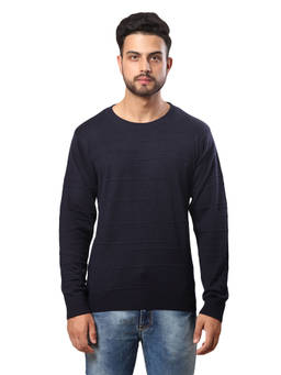 Raymond - Solid-plain Dark Blue Sweater