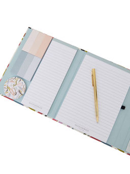 Accessorize London - Multi-Color Abstract Print Notepad Stationery Set (Set of 6)