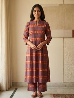 Autumnlane - Akshara Amethyst Cotton Kurta with Palazzo