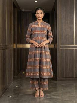 Autumnlane - Akshara Stone Cotton Kurta with Palazzo