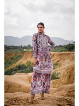 CUSTARD - Women Multi Colour Boho Print Linen Co-Ord Set