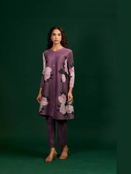 O-PAP STYLE - Purple Flora Tunic with Pant