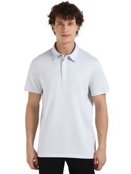 Calvin Klein - Blue Solid Regular Fit Polo T-Shirt