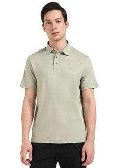 Calvin Klein - Olive Solid Regular Fit Polo T-Shirt