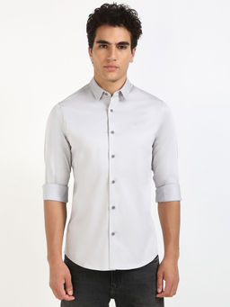 Calvin Klein - Grey Solid Slim Fit Shirt