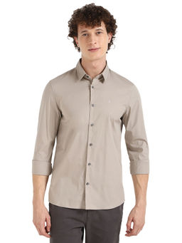 Calvin Klein - Khaki Solid Slim Fit Shirt