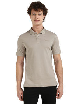 Calvin Klein - Khaki Solid Slim Fit Polo T-Shirt
