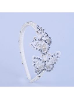 Choko - Silver Lace Butterfly Hairband for Girls