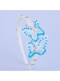 Choko - Blue Lace Butterfly Hairband for Girls