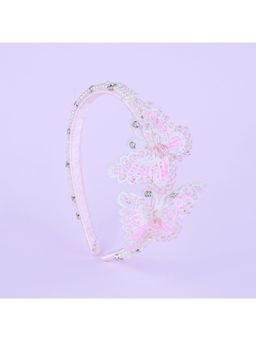 Choko - Pink Lace Butterfly Hairband for Girls