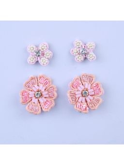 Choko - Pink Beaded Flower Hairclip for Girls