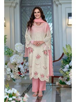 Autumnlane - Kaynat Pink Full Work Heavy Kurta with Pant and Dupatta