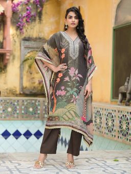 Autumnlane - Pavitra Hemlock Shimmer Kaftan with Pant
