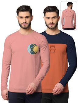 BULLMER - Printed Full Sleeve Sweatshirts For Men Multi-color (Pack of 2)