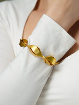 Joules By Radhika - Gold Leaf Link Bracelet