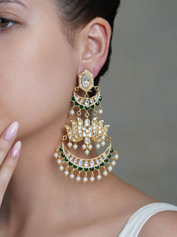 Joules By Radhika - Multi-Color Stone Cascade Chandbalis