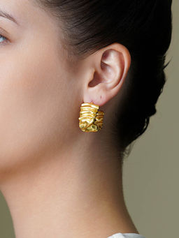 Joules By Radhika - Textured Gold Hoops