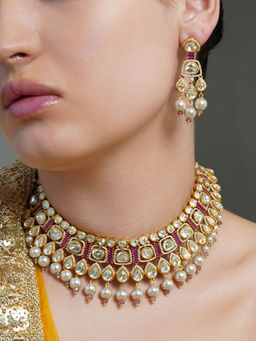 Joules By Radhika - Multi-Color Ruhani Rubiyaa Necklace with Earrings