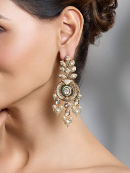 Joules By Radhika - Multi-Color Royal Drop Stones Earrings