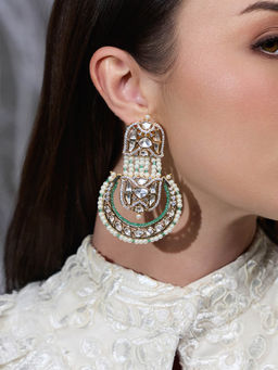 Joules By Radhika - Multi-Color Zamrud Noor Chandbali Earrings